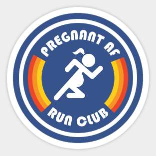 Pregnant AF Run Club Sticker